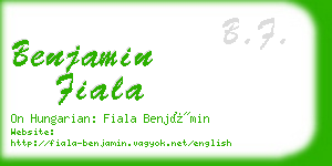 benjamin fiala business card